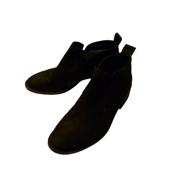 Eileen Fisher Black Suede Ankle Boots Booties Shoes Size 7.5 Pull-on - Picture 5 of 16